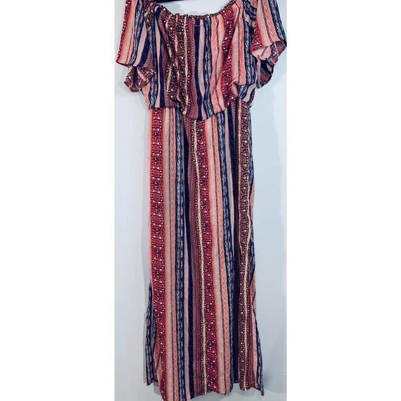 City Triangle Women Pink & Blue Romper Skirt Large - Picture 2 of 5